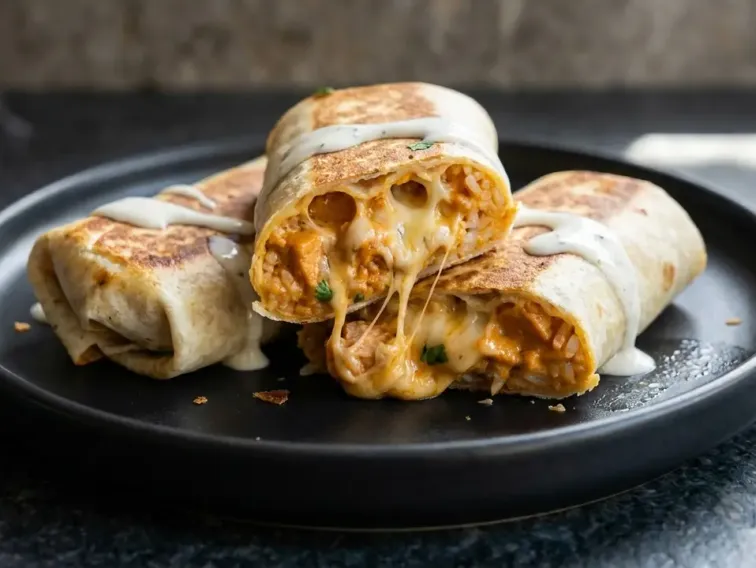 High Protein Butter Chicken Burritos
