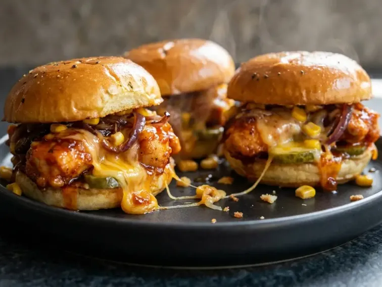 High Protein Hot Honey Chicken Sliders